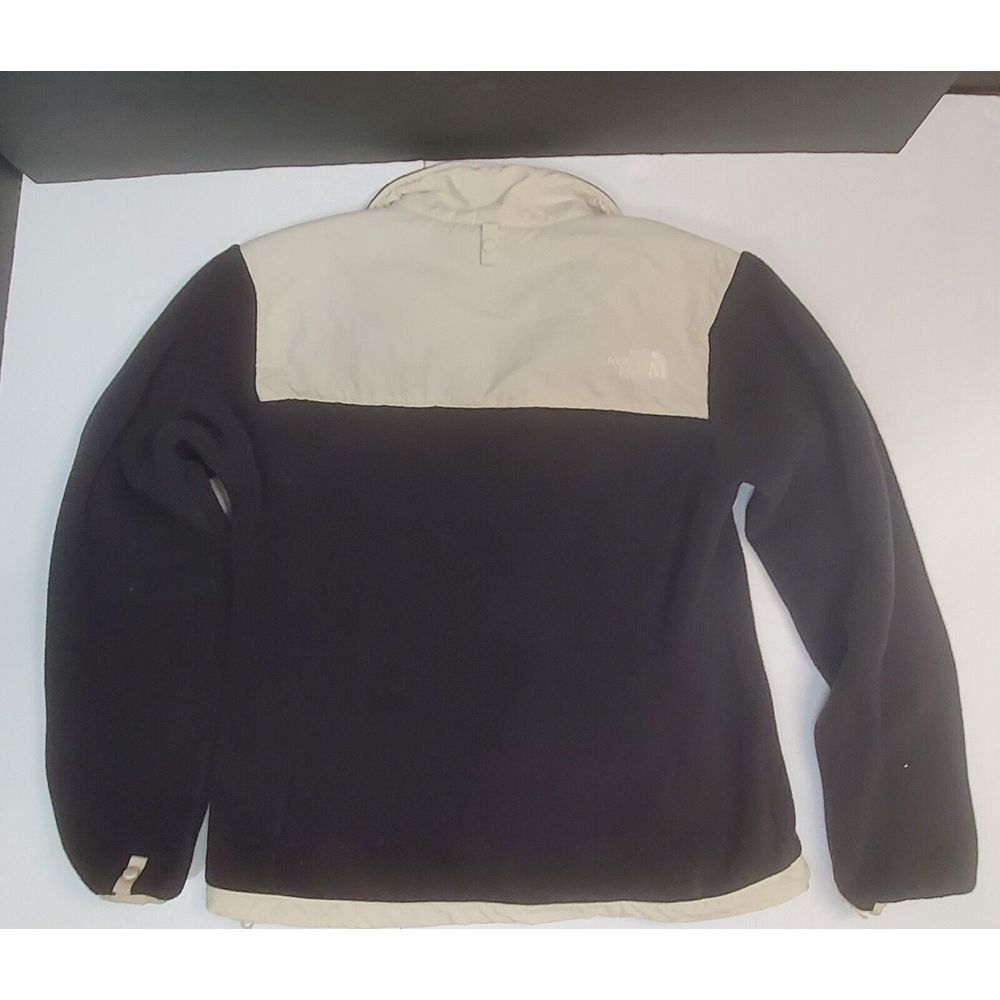The North Face Women's Fleece Two Tone Jacket Black & Cream Size Medium Full Zip - Picture 2 of 6